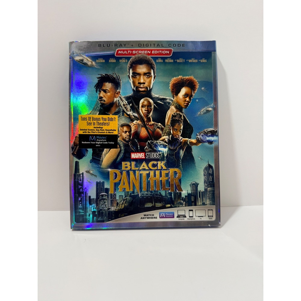 Marvel Black Panther Blu-ray Unisex OS Blue Excellent Multi-Screen Edition Slip
